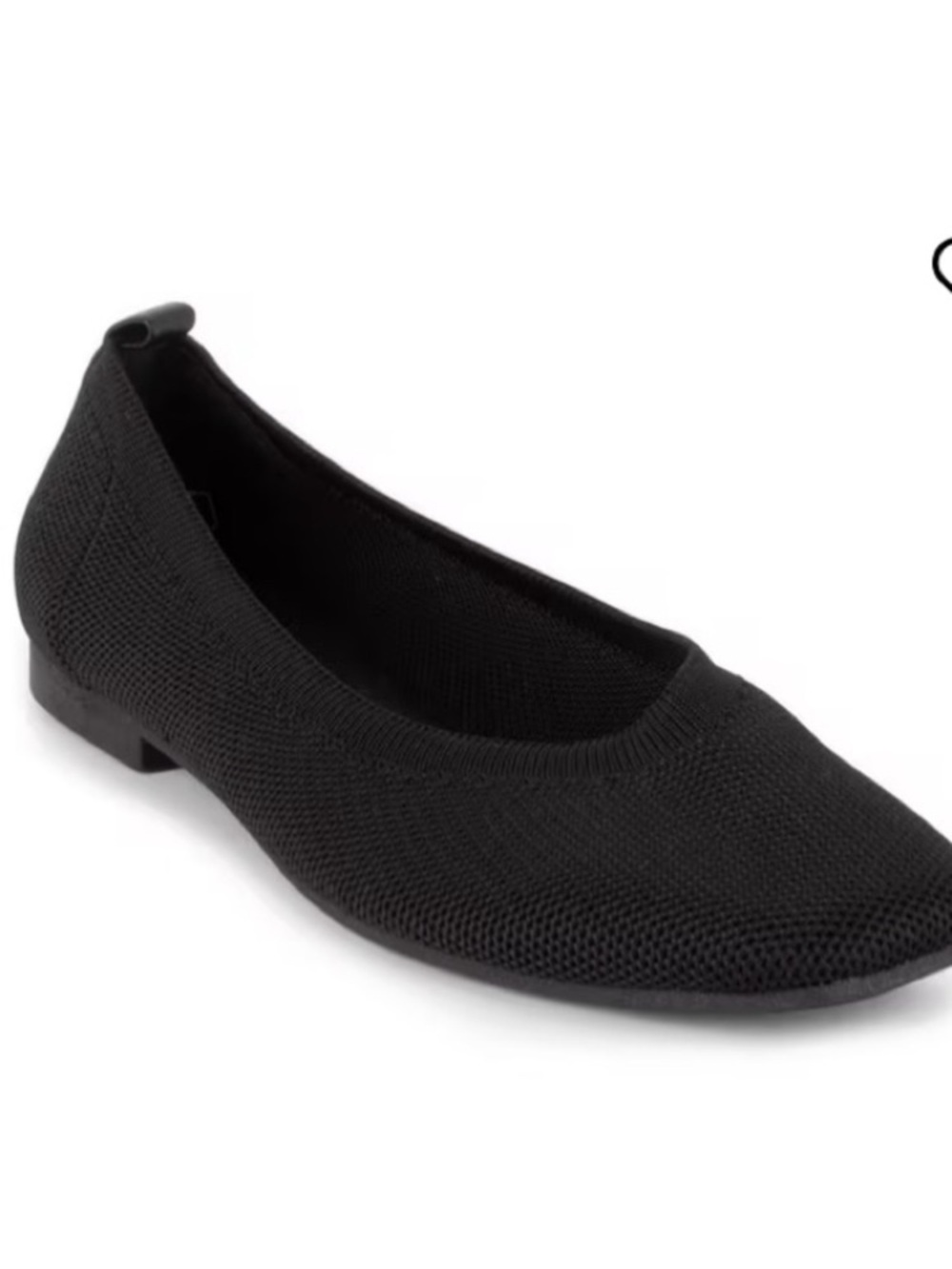 Tahari Barcelona Flats Knit Upper Black Sz 10 Office Teacher Everyday Comfy